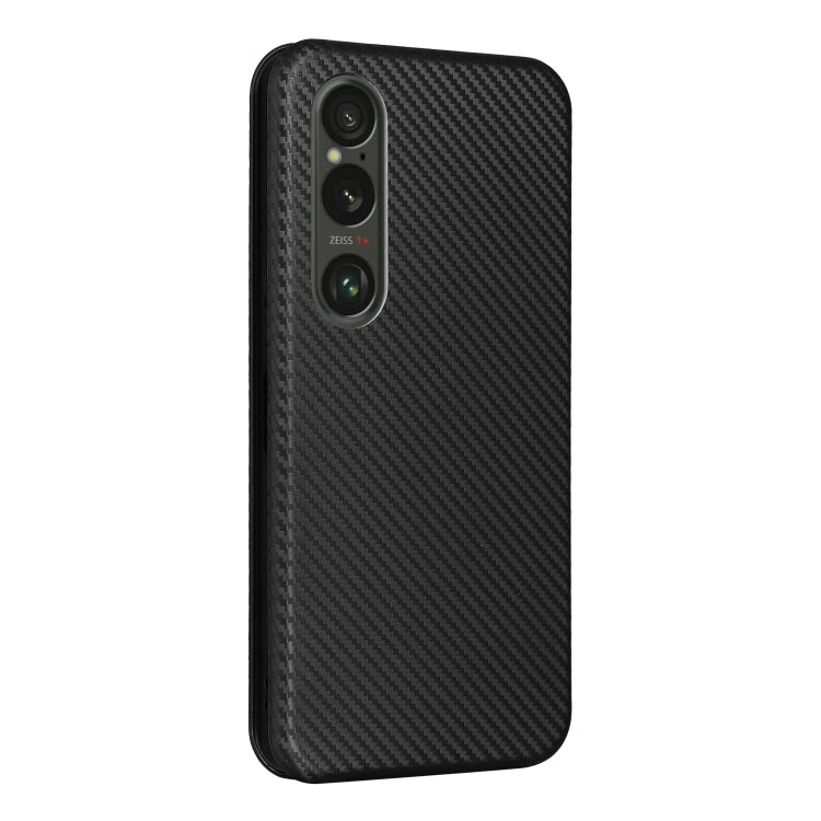 For Sony Xperia 1 VI 2024 Carbon Fiber Texture Flip Leather Phone Case