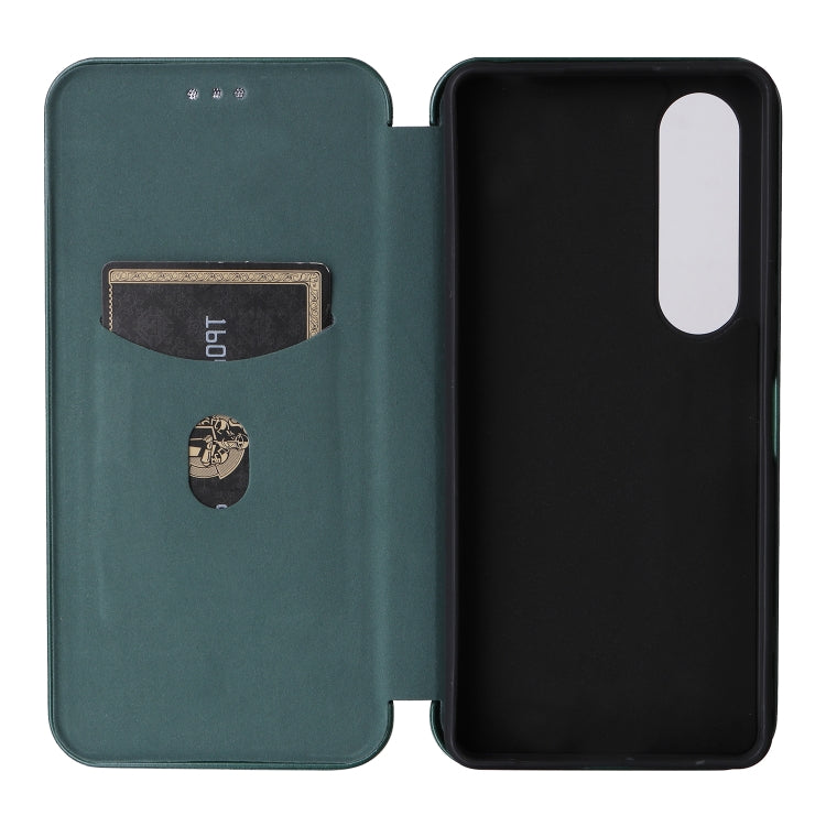 For Sony Xperia 1 VI 2024 Carbon Fiber Texture Flip Leather Phone Case