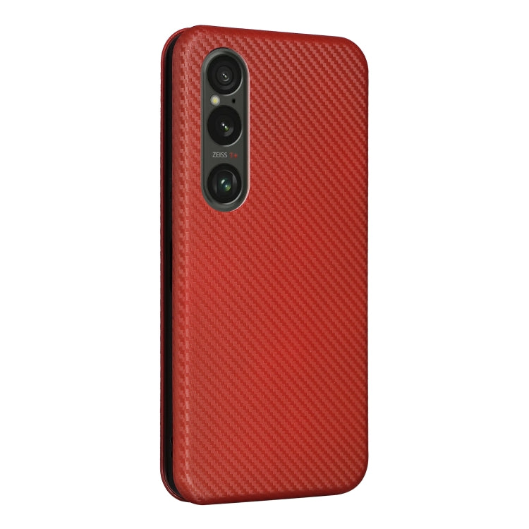 For Sony Xperia 1 VI 2024 Carbon Fiber Texture Flip Leather Phone Case