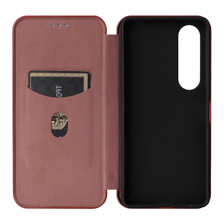 For Sony Xperia 1 VI 2024 Carbon Fiber Texture Flip Leather Phone Case
