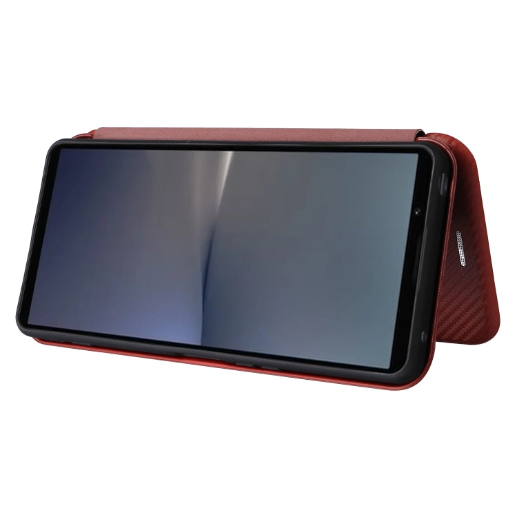 For Sony Xperia 1 VI 2024 Carbon Fiber Texture Flip Leather Phone Case