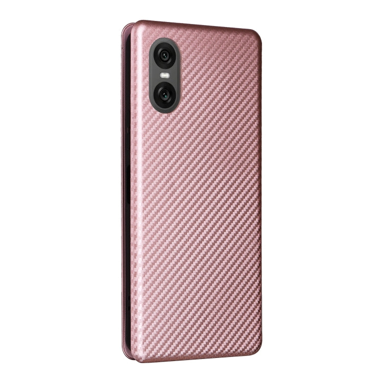 For Sony Xperia 10 VI 2024 Carbon Fiber Texture Flip Leather Phone Case