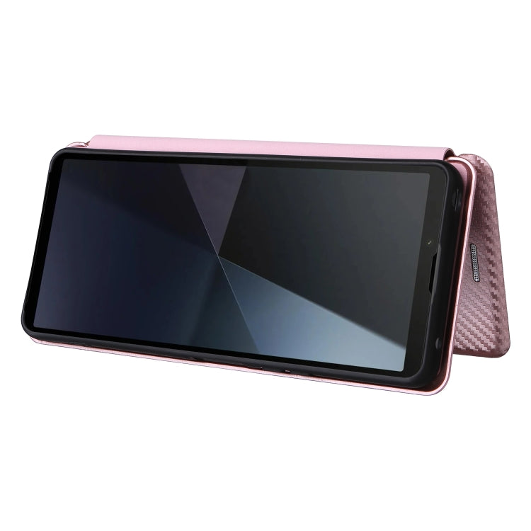 For Sony Xperia 10 VI 2024 Carbon Fiber Texture Flip Leather Phone Case