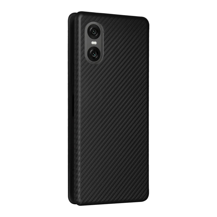 For Sony Xperia 10 VI 2024 Carbon Fiber Texture Flip Leather Phone Case
