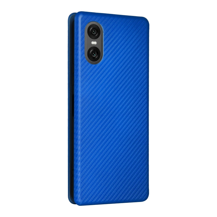 For Sony Xperia 10 VI 2024 Carbon Fiber Texture Flip Leather Phone Case