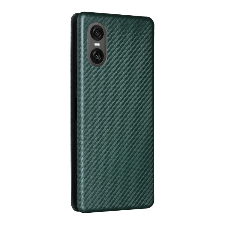 For Sony Xperia 10 VI 2024 Carbon Fiber Texture Flip Leather Phone Case