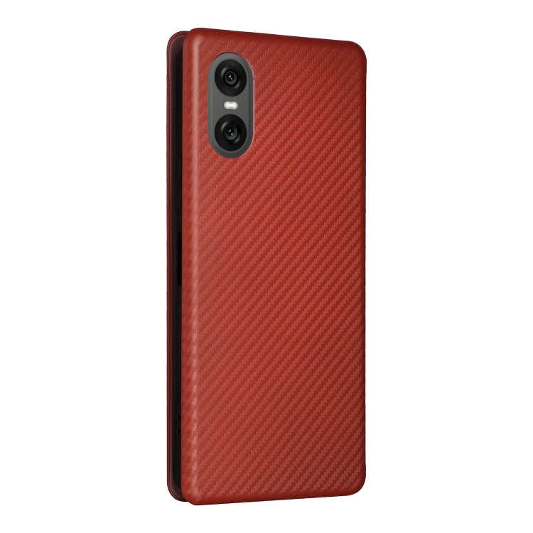 For Sony Xperia 10 VI 2024 Carbon Fiber Texture Flip Leather Phone Case