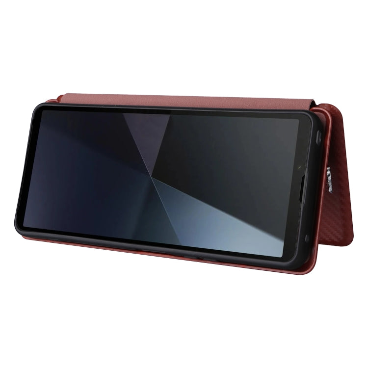 For Sony Xperia 10 VI 2024 Carbon Fiber Texture Flip Leather Phone Case