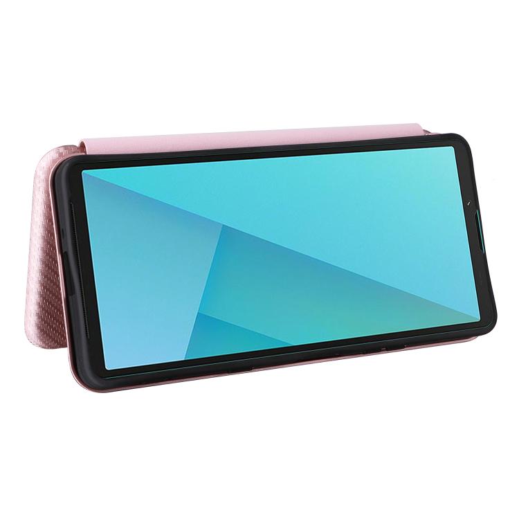 For Sony Xperia 10 VII Carbon Fiber Texture Flip Leather Phone Case