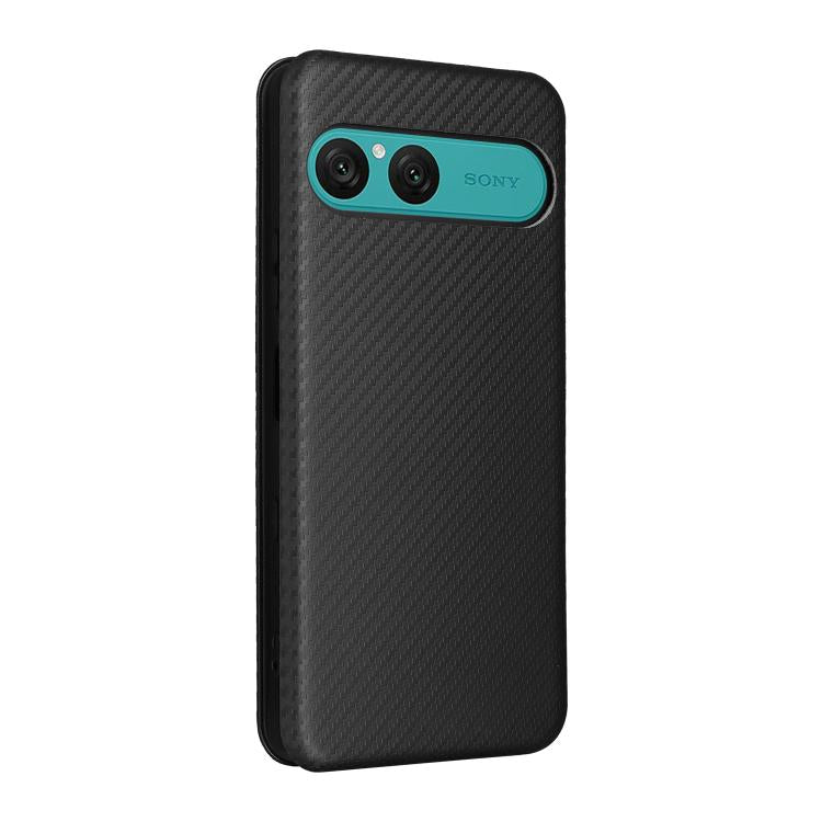 For Sony Xperia 10 VII Carbon Fiber Texture Flip Leather Phone Case
