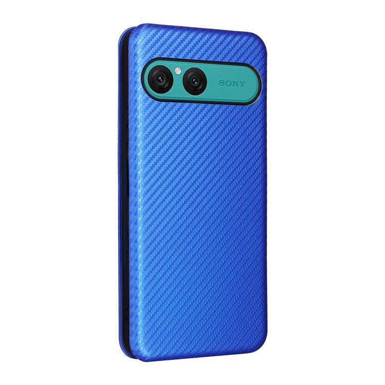 For Sony Xperia 10 VII Carbon Fiber Texture Flip Leather Phone Case