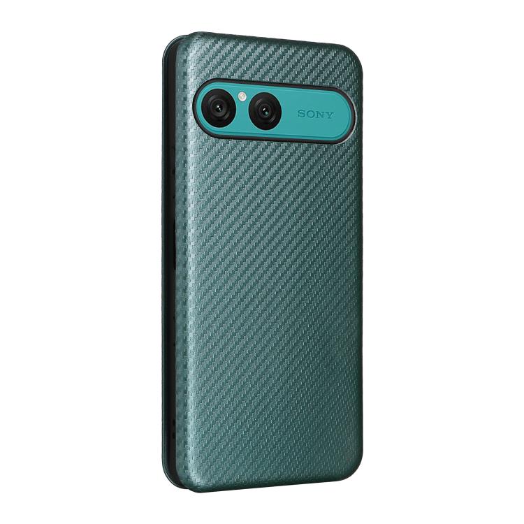 For Sony Xperia 10 VII Carbon Fiber Texture Flip Leather Phone Case