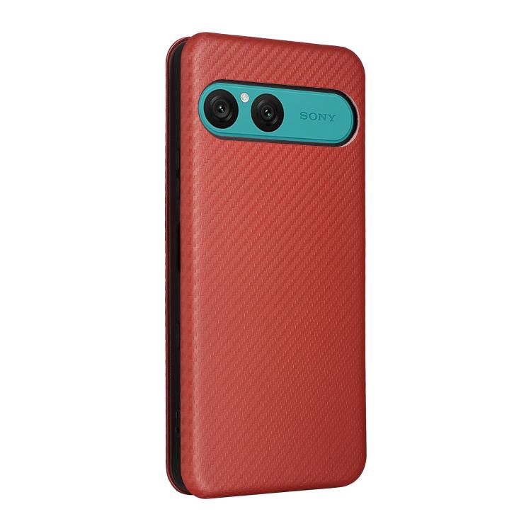 For Sony Xperia 10 VII Carbon Fiber Texture Flip Leather Phone Case