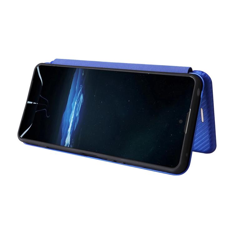 For Sony Xperia 1 VIII Carbon Fiber Texture Flip Leather Phone Case