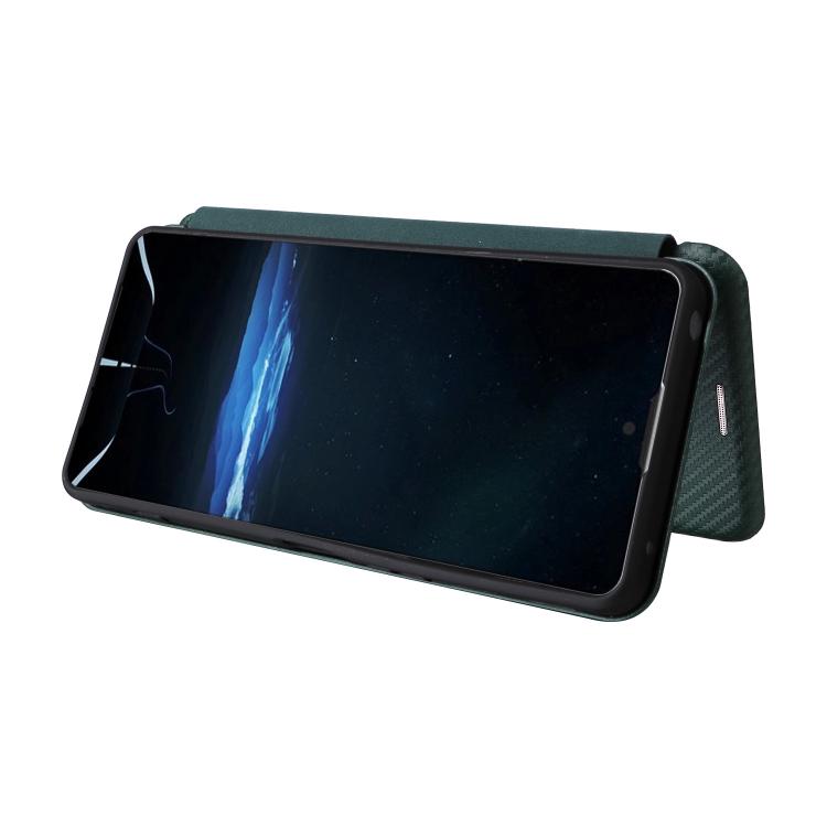For Sony Xperia 1 VIII Carbon Fiber Texture Flip Leather Phone Case
