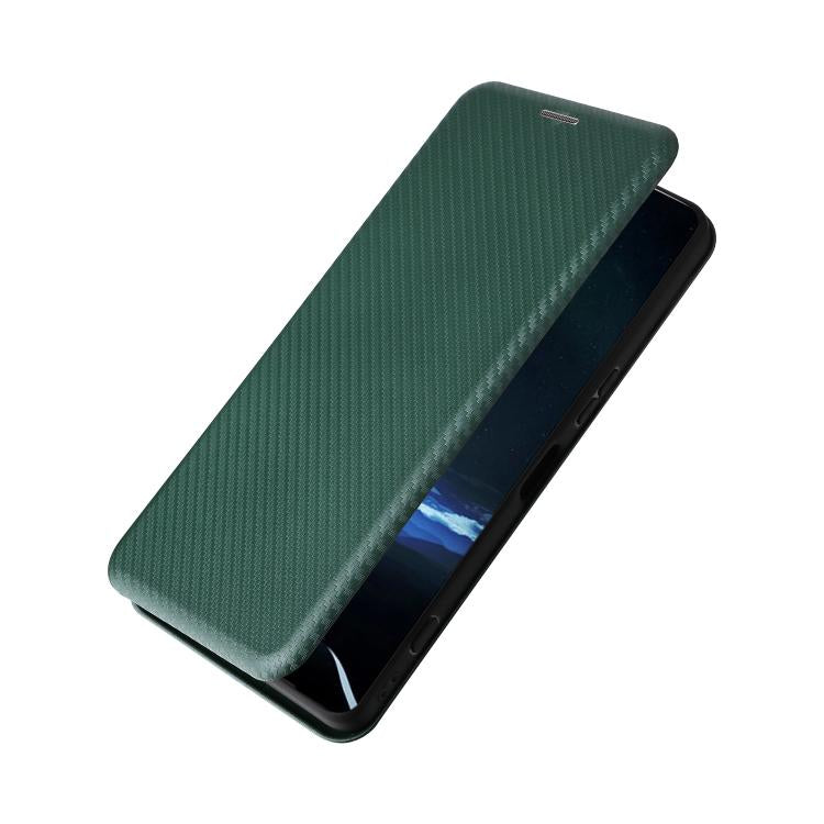 For Sony Xperia 1 VIII Carbon Fiber Texture Flip Leather Phone Case