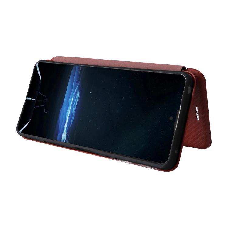 For Sony Xperia 1 VIII Carbon Fiber Texture Flip Leather Phone Case