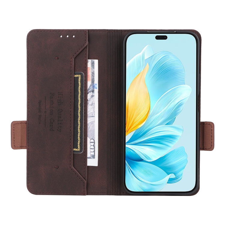 For Honor 200 Lite Global Magnetic Clasp Flip Leather Phone Case
