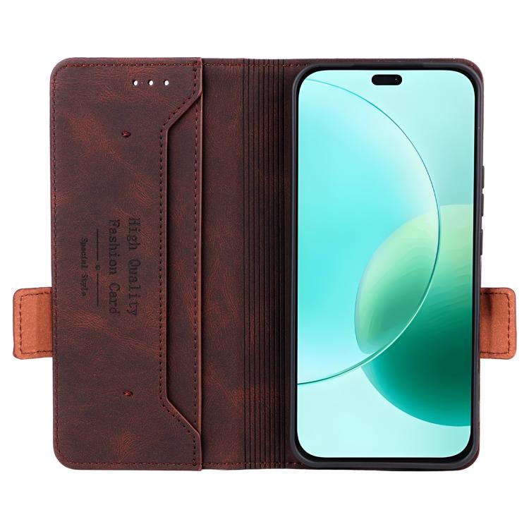 For Honor 400 Lite Global Magnetic Clasp Flip Leather Phone Case