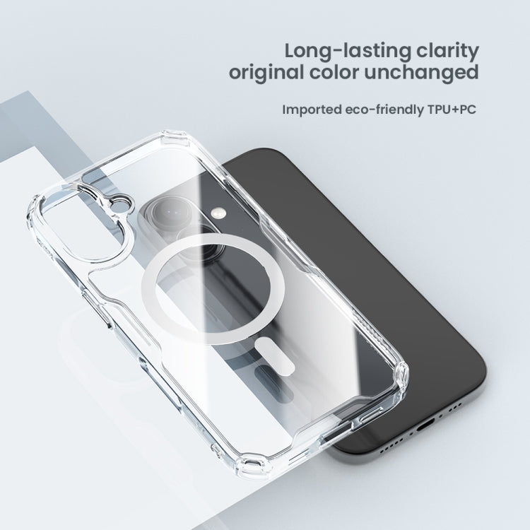 For iPhone 16 Plus NILLKIN Ultra Clear Magsafe PC + TPU Phone Case