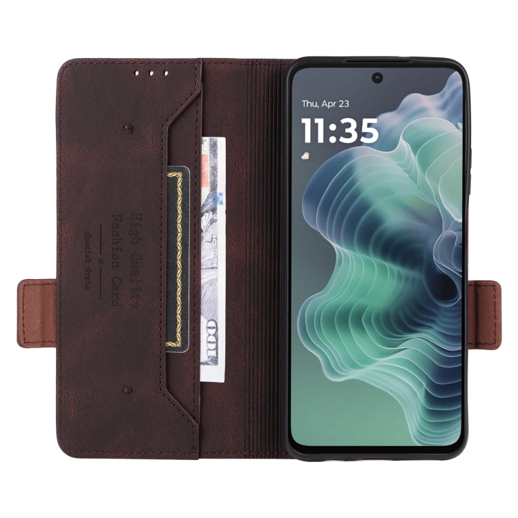 For Motorola Moto G35 5G Magnetic Clasp Leather Phone Case