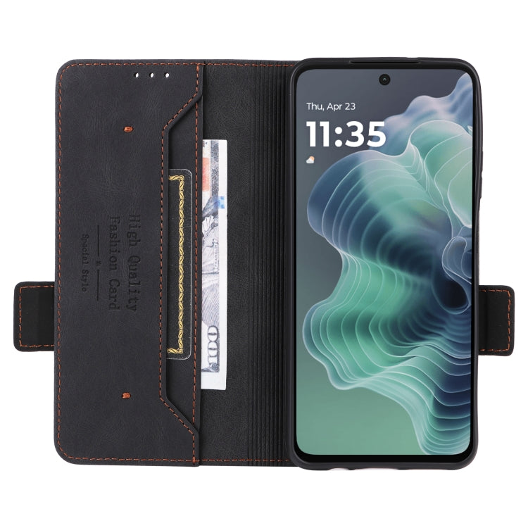 For Motorola Moto G35 5G Magnetic Clasp Leather Phone Case