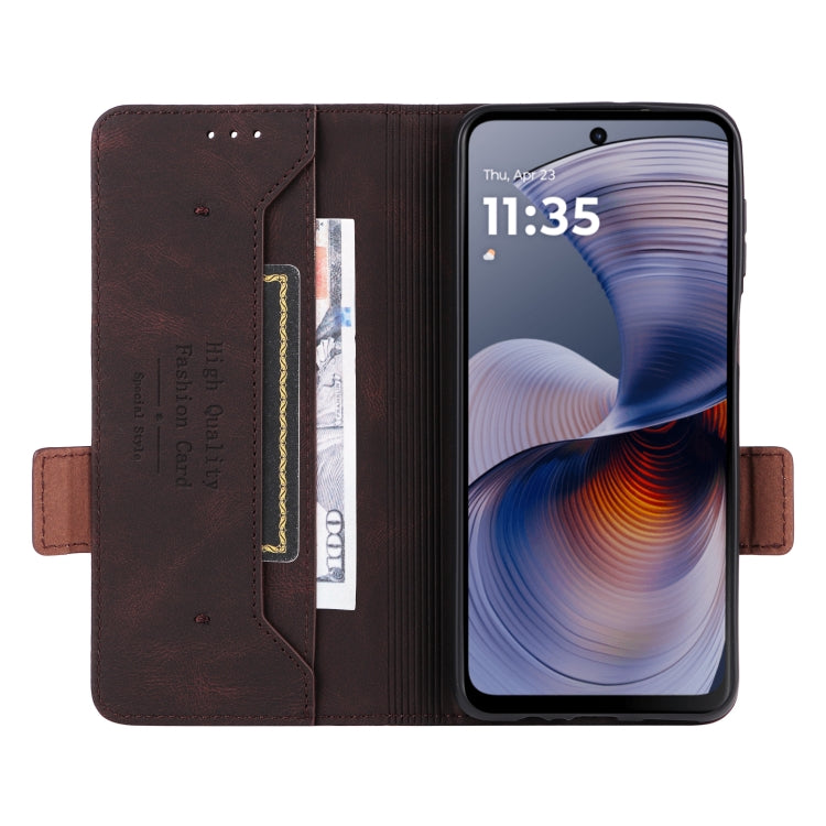 For Motorola Moto G55 5G Magnetic Clasp Leather Phone Case