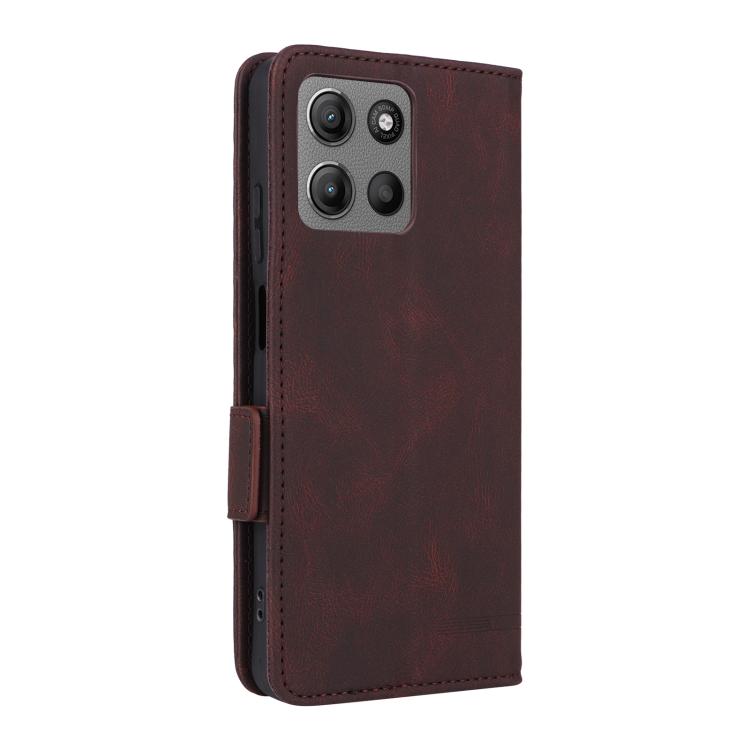 For Motorola Moto G15 Magnetic Clasp Leather Phone Case