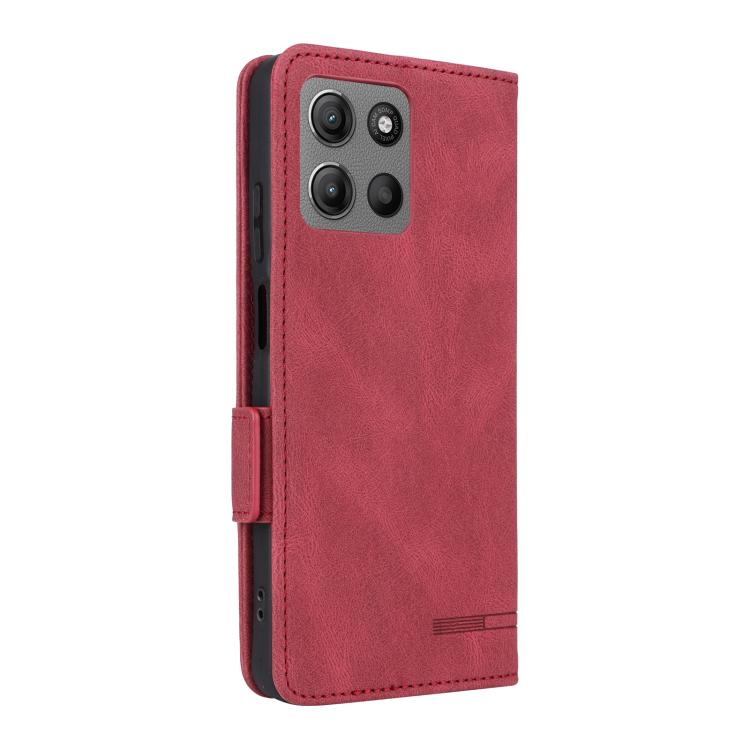 For Motorola Moto G15 Magnetic Clasp Leather Phone Case