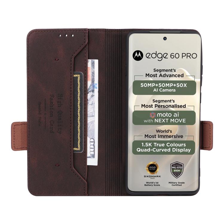 For Motorola Edge 60 Pro Magnetic Clasp Leather Phone Case
