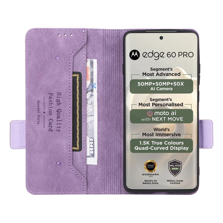 For Motorola Edge 60 Pro Magnetic Clasp Leather Phone Case