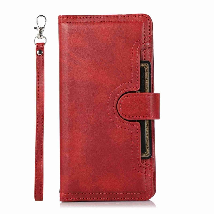 For iPhone 16 Pro Max Wristband Card Slot Leather Phone Case