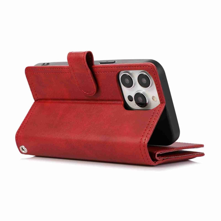 For iPhone 16 Pro Max Wristband Card Slot Leather Phone Case