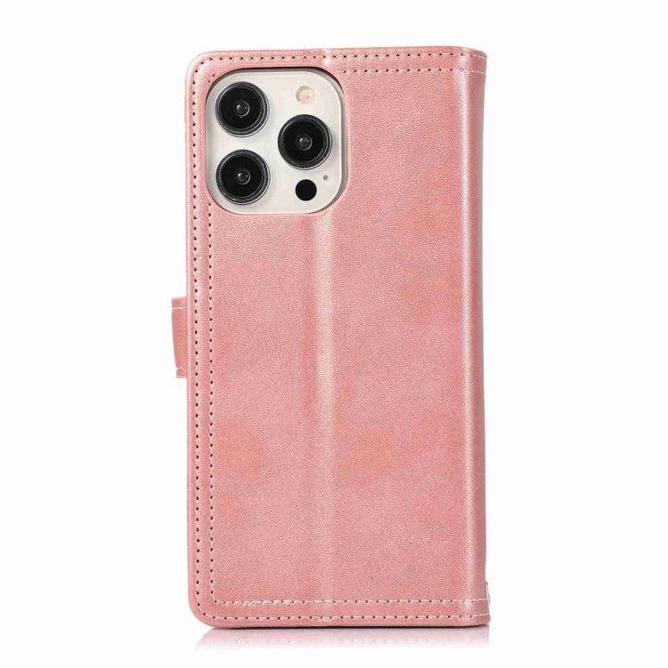 For iPhone 16 Pro Max Wristband Card Slot Leather Phone Case