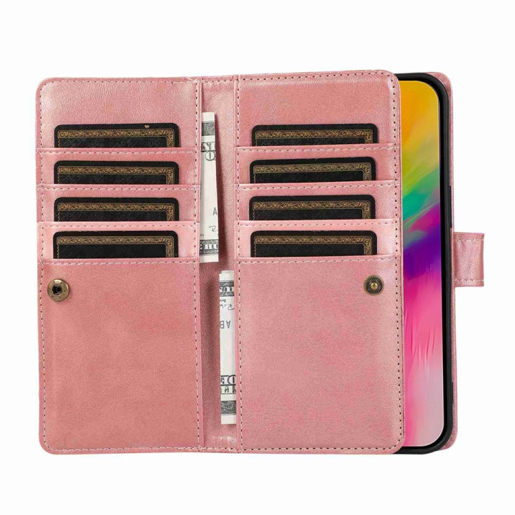 For iPhone 16 Pro Max Wristband Card Slot Leather Phone Case