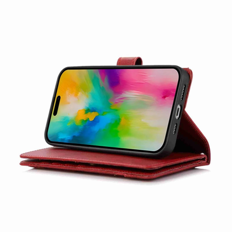 For iPhone 16 Pro Wristband Card Slot Leather Phone Case
