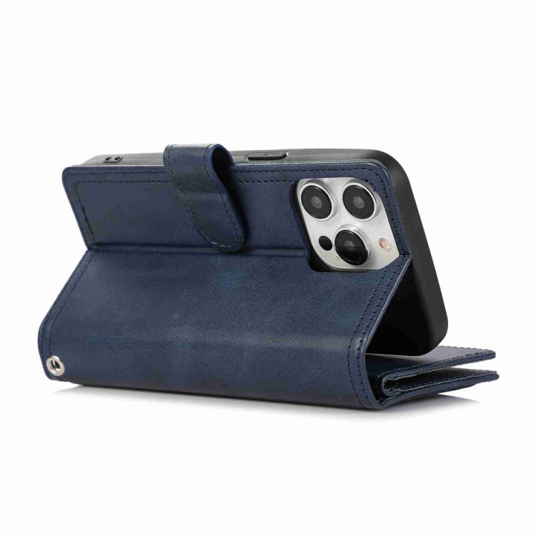 For iPhone 16 Pro Wristband Card Slot Leather Phone Case