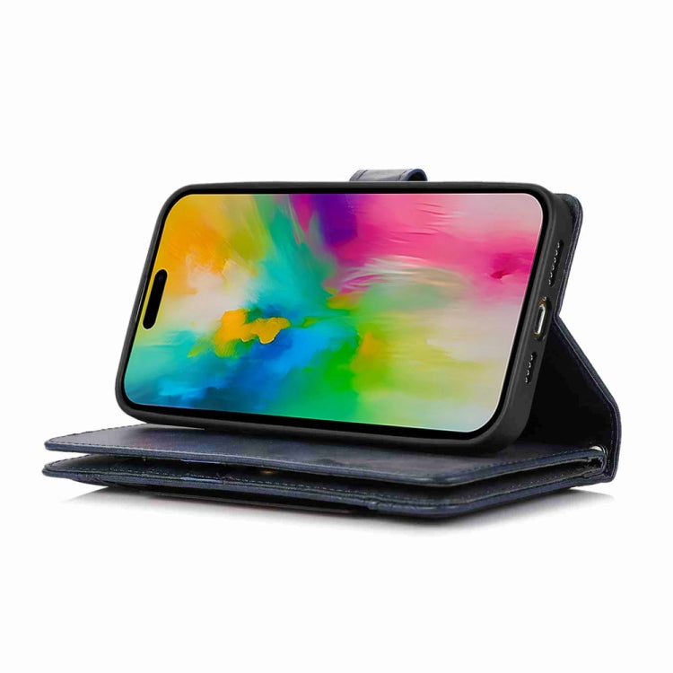 For iPhone 16 Pro Wristband Card Slot Leather Phone Case