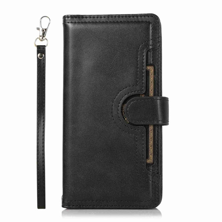 For iPhone 16 Pro Wristband Card Slot Leather Phone Case