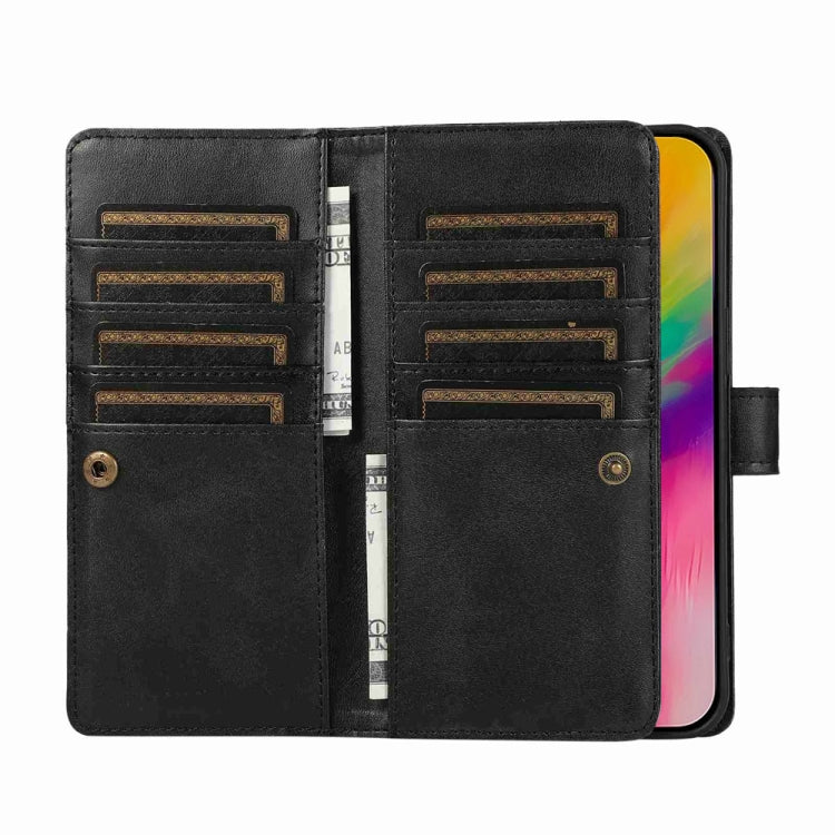 For iPhone 16 Pro Wristband Card Slot Leather Phone Case