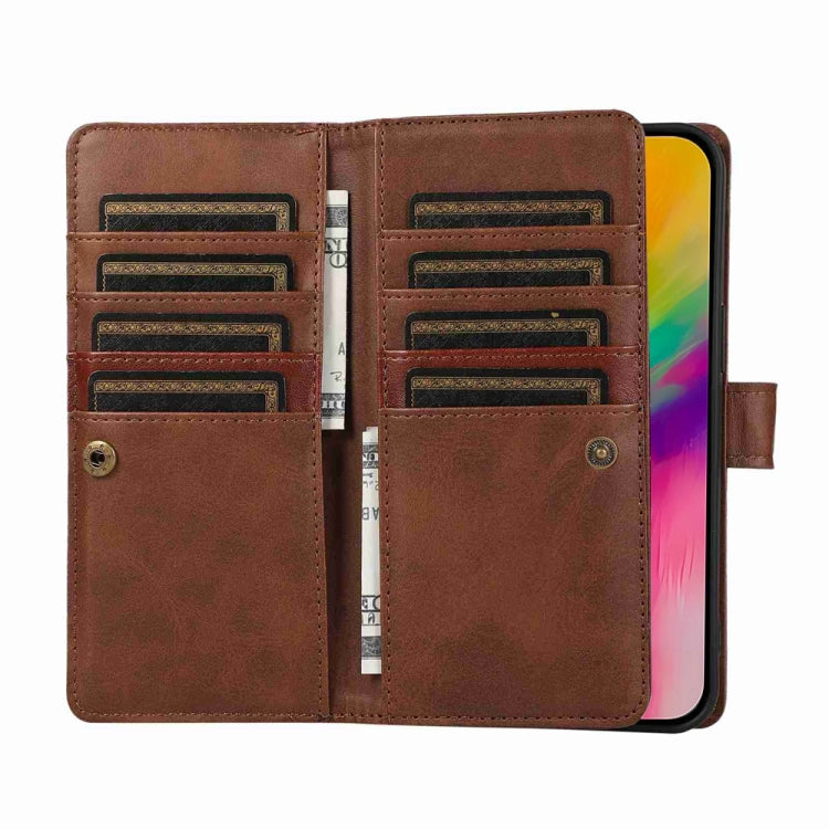 For iPhone 16 Pro Wristband Card Slot Leather Phone Case