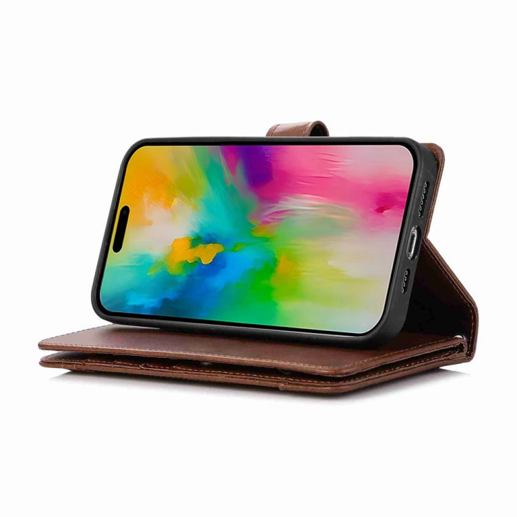 For iPhone 16 Pro Wristband Card Slot Leather Phone Case