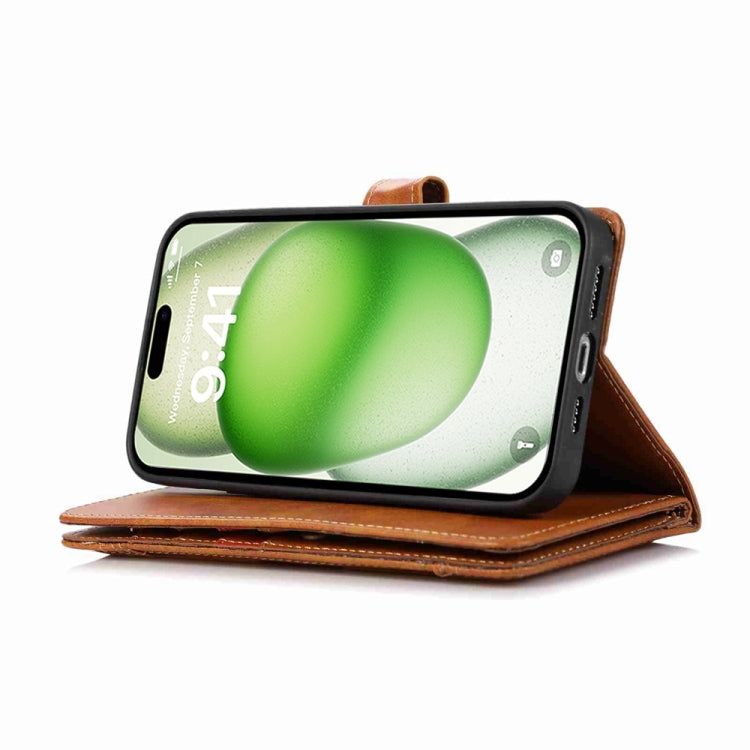 For iPhone 16 Plus Wristband Card Slot Leather Phone Case