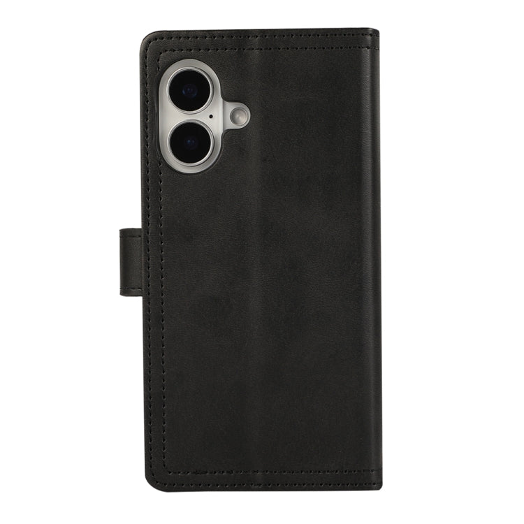 For iPhone 16 Plus Wristband Card Slot Leather Phone Case