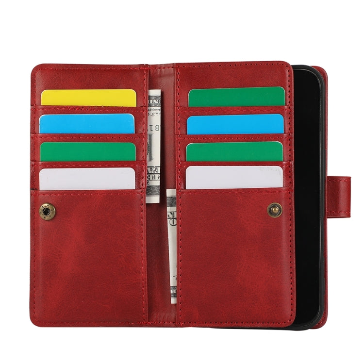 For iPhone 16 Wristband Card Slot Leather Phone Case