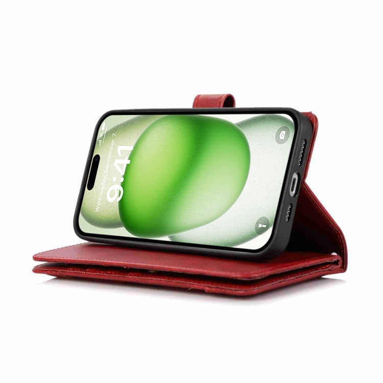 For iPhone 16 Wristband Card Slot Leather Phone Case