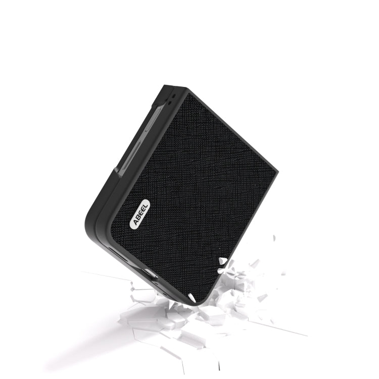 For Huawei nova Flip ABEEL Cross Texture Genuine Leather Phone Case