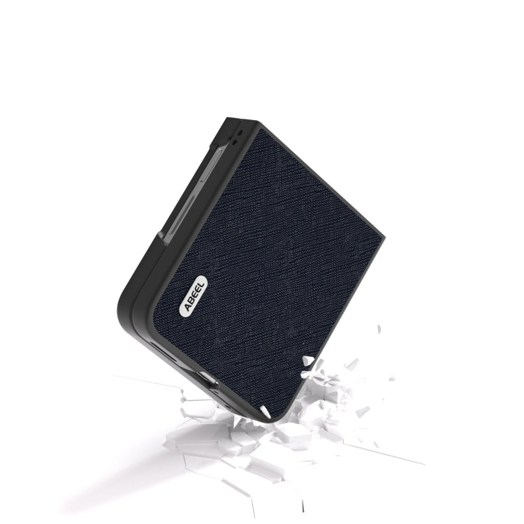For Huawei nova Flip ABEEL Cross Texture Genuine Leather Phone Case