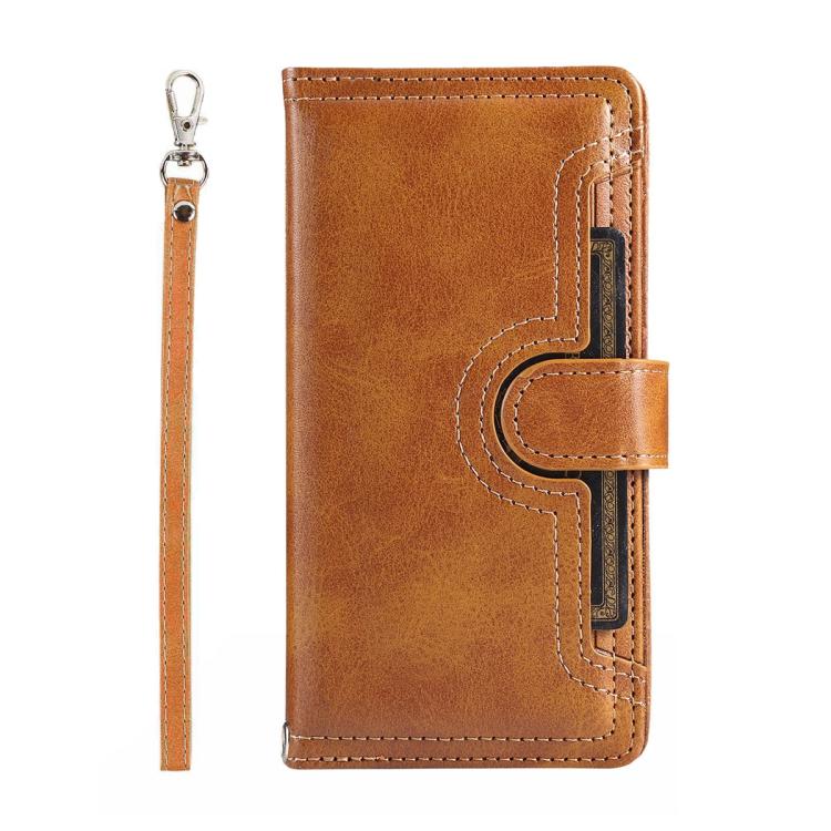 For Samsung Galaxy S26 Ultra 5G Wristband Card Slot Leather Phone Case