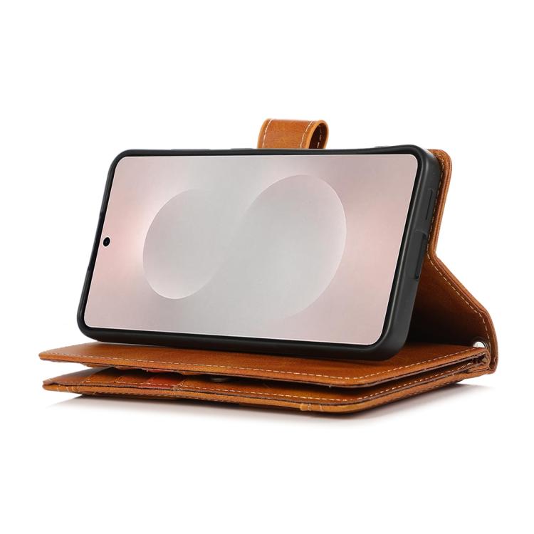For Samsung Galaxy S26 Ultra 5G Wristband Card Slot Leather Phone Case